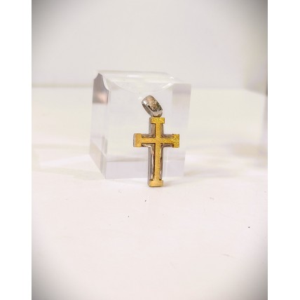 Ασημένιος σταυρός δίχρωμος 2,5x1,9εκ. (SCR35)